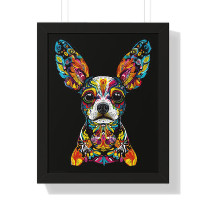 Dia De Muerte Doggo Framed Wall Art