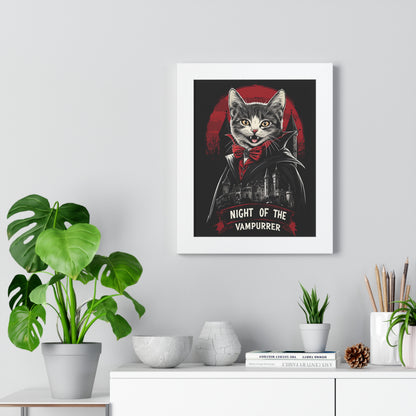 Night Of The Vampurrer Framed Wall Art