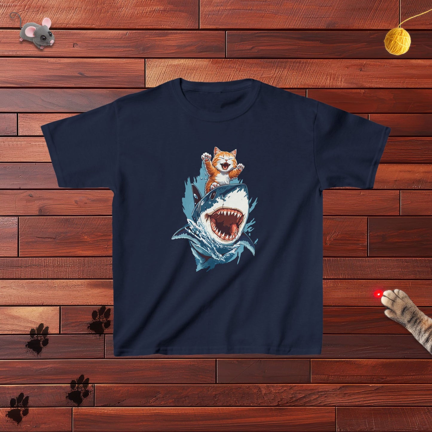 Shark Surfing Kids Tee