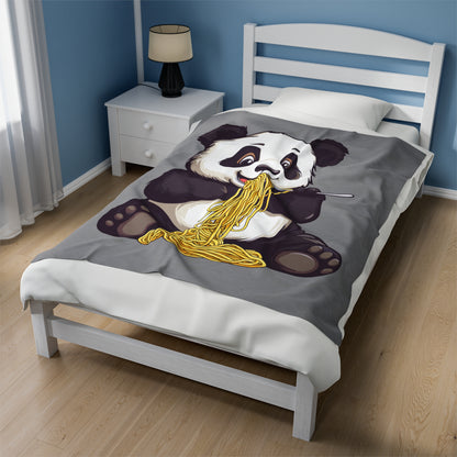 Panda Express Velveteen Plush Blanket