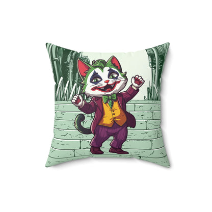 The Joker Cat Throw Pillow