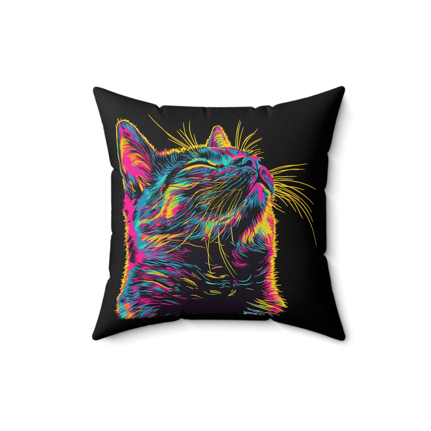 Electric Whiskers Throw Pillow