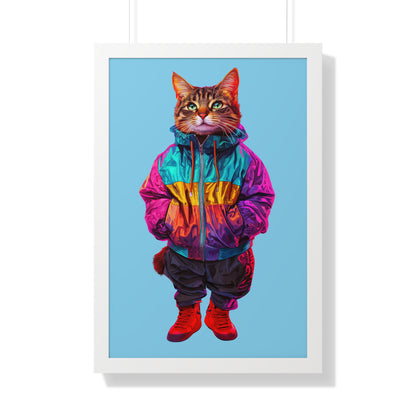 Swagger Cat Framed Wall Art