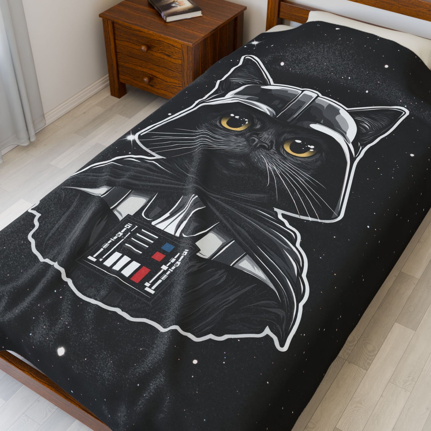 Darth Purrder Velveteen Plush Blanket