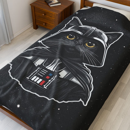 Darth Purrder Velveteen Plush Blanket