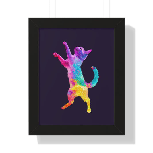 Vibing Cat Framed Wall Art