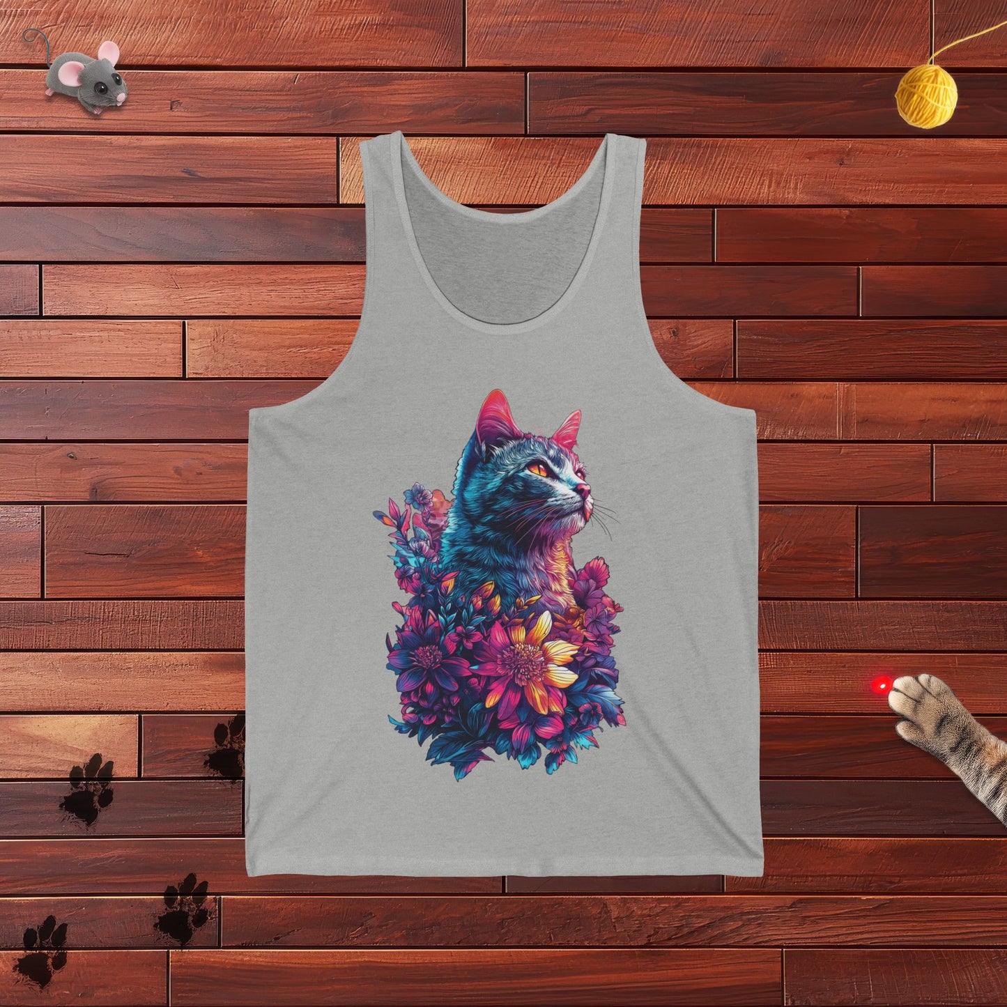 Floral Cat Tanktop