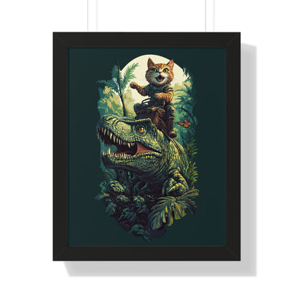 Dino Rider Framed Wall Art