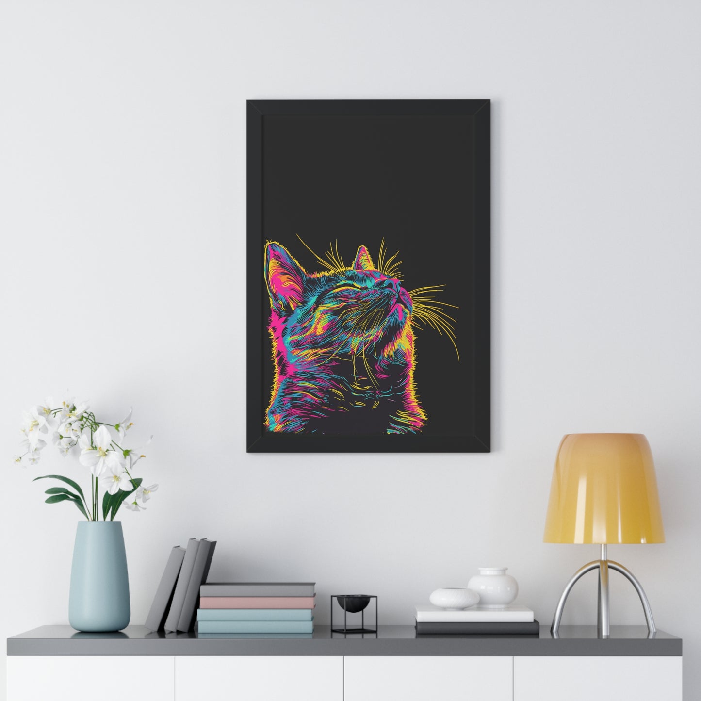 Electric Whiskers Framed Wall Art