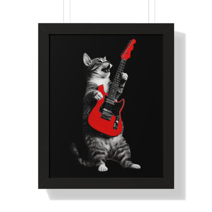 Guitar Gato Framed Wall Art