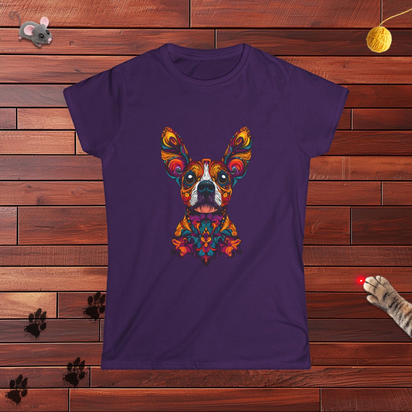 Dia De Muerte Frenchie Ladies Tee