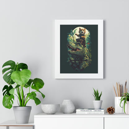 Dino Rider Framed Wall Art