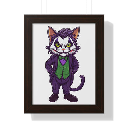 Joker Cat Framed Wall Art