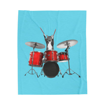 The Cutest Drummer Velveteen Plush Blanket