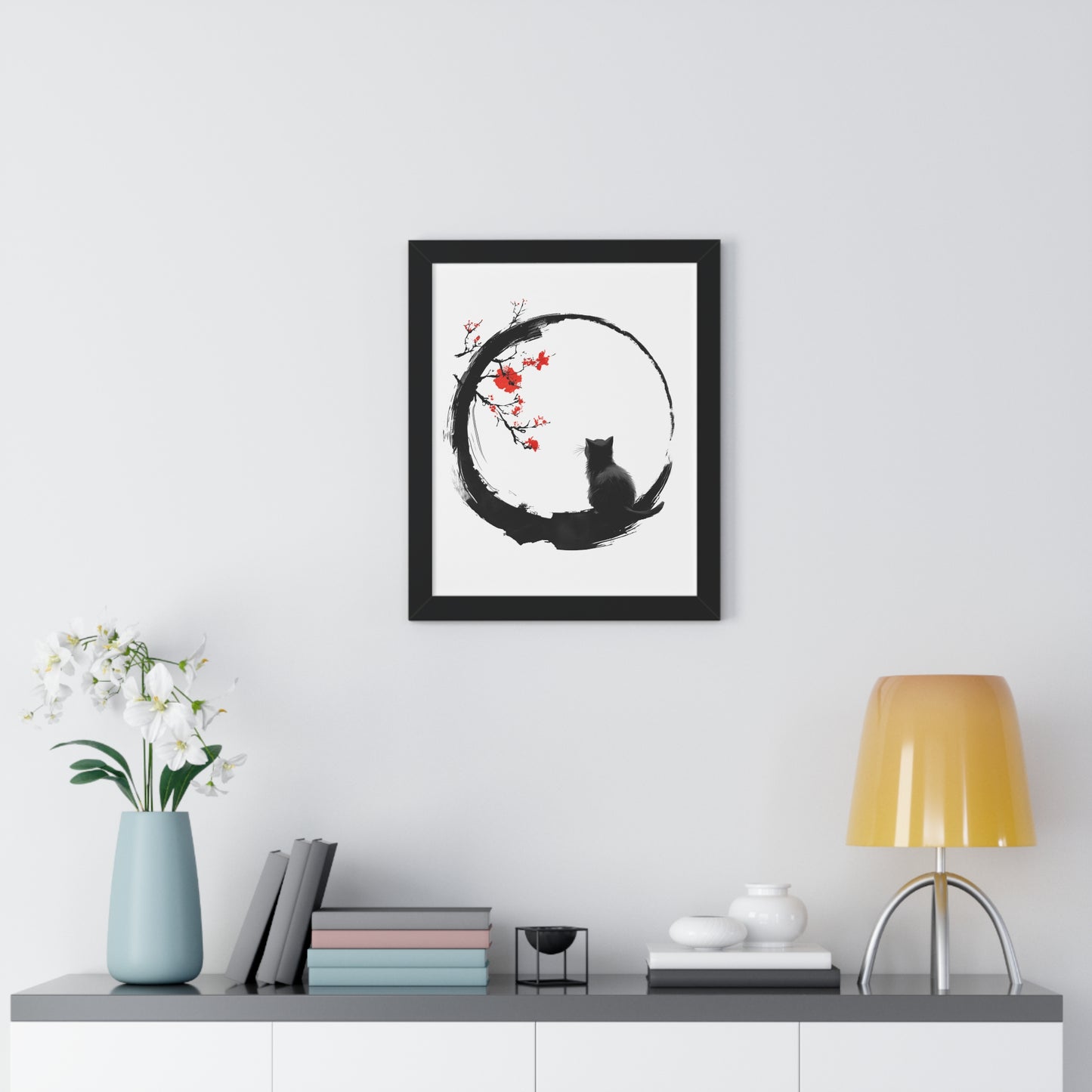 Zen Kitty Framed Wall Art