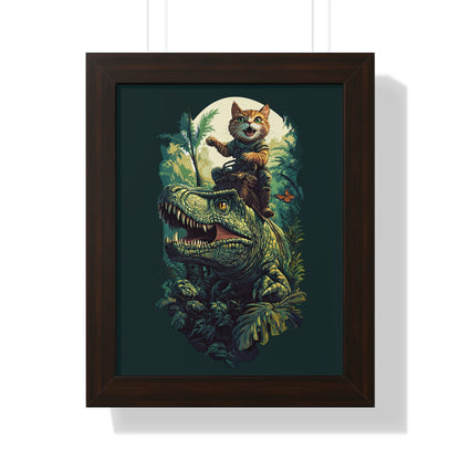 Dino Rider Framed Wall Art