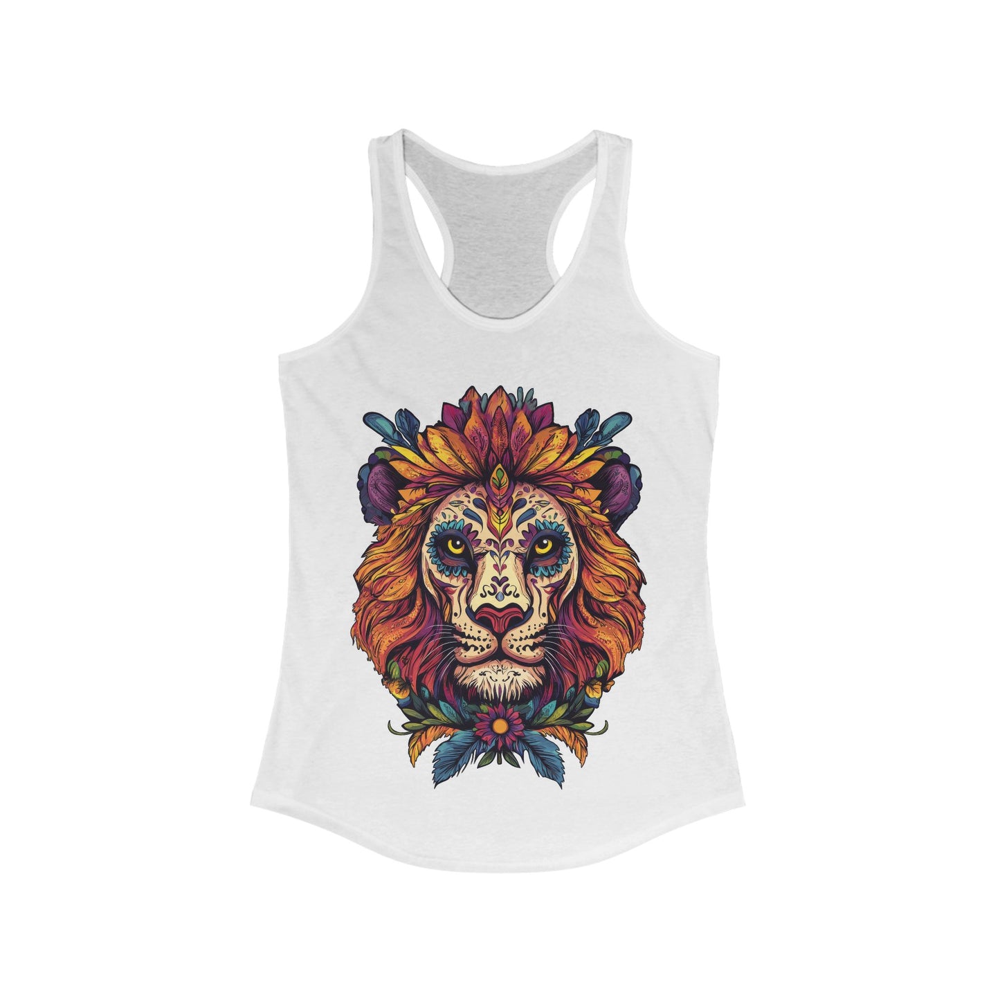 Dia De Muerte Lion Ladies Tank