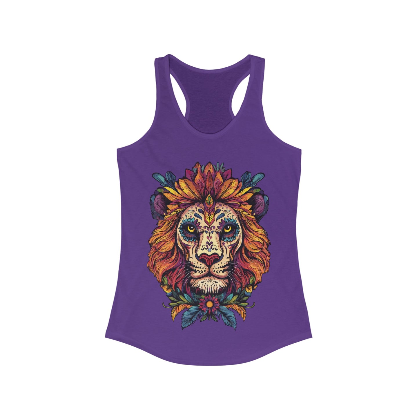 Dia De Muerte Lion Ladies Tank