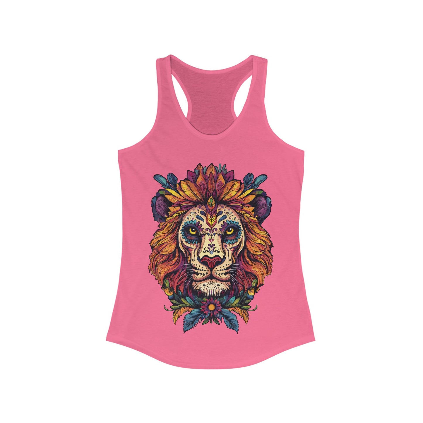 Dia De Muerte Lion Ladies Tank