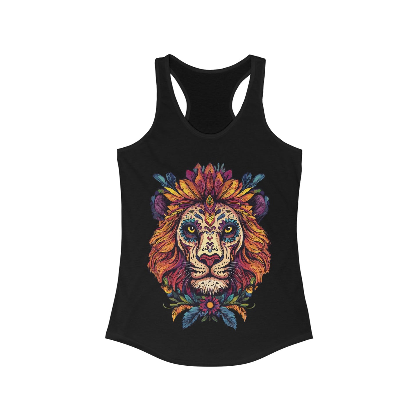 Dia De Muerte Lion Ladies Tank