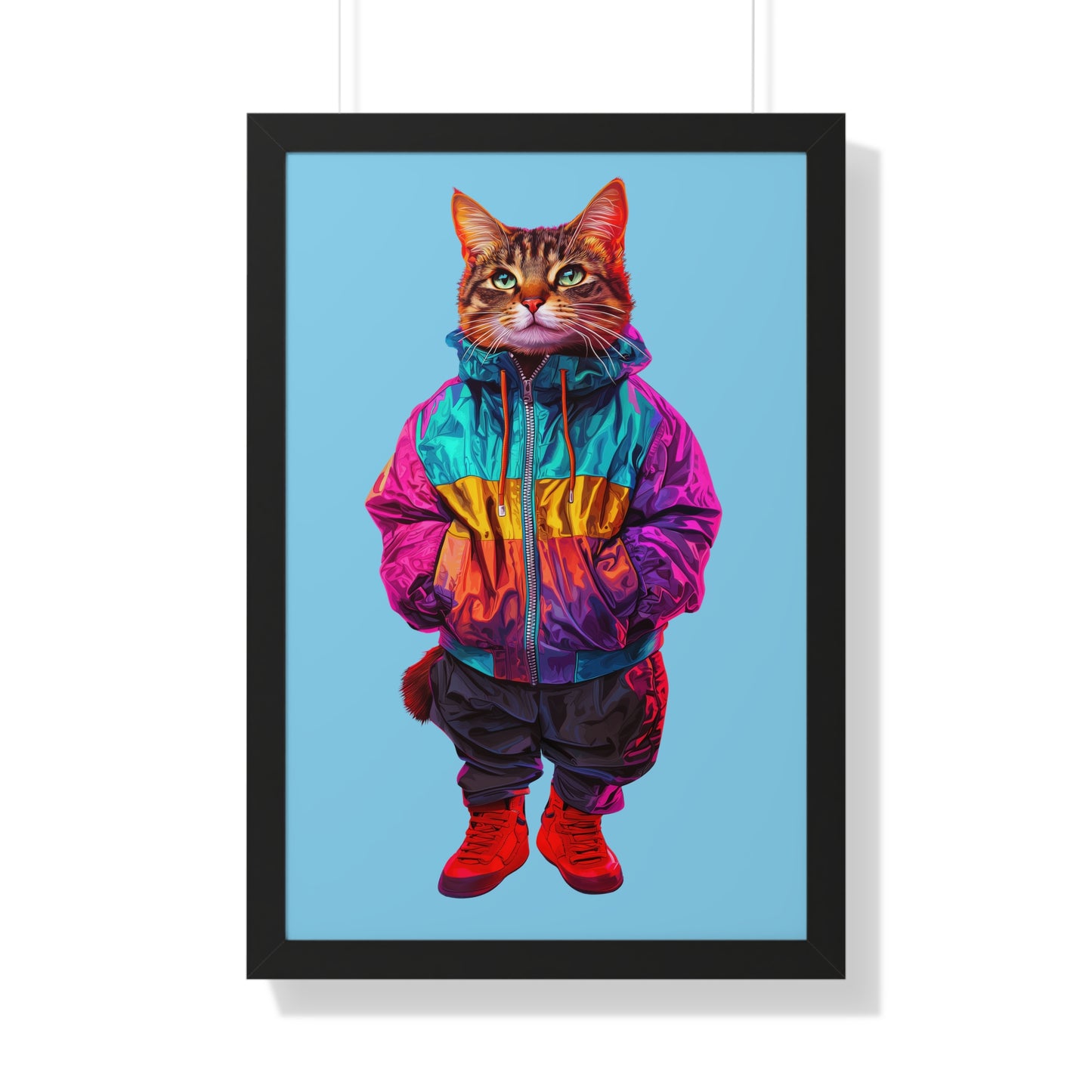 Swagger Cat Framed Wall Art