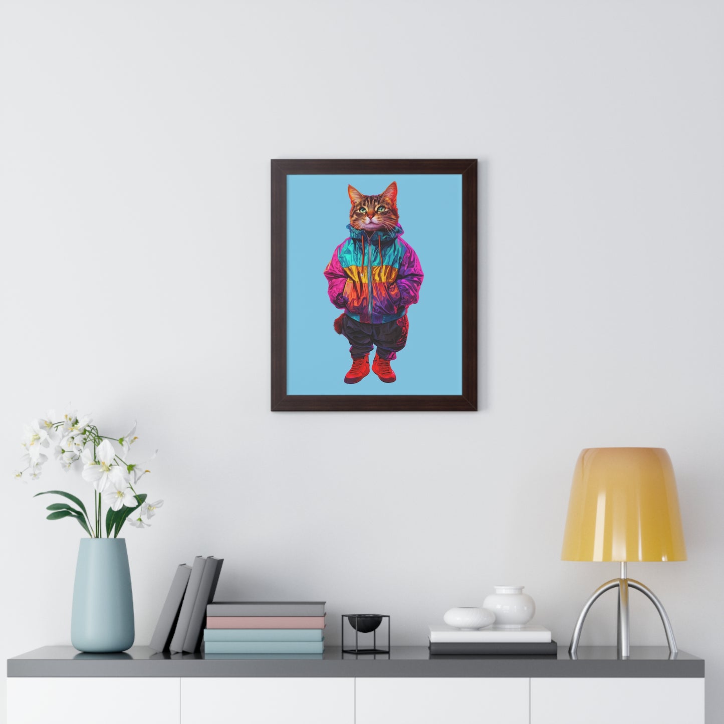 Swagger Cat Framed Wall Art