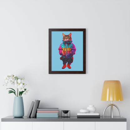 Swagger Cat Framed Wall Art