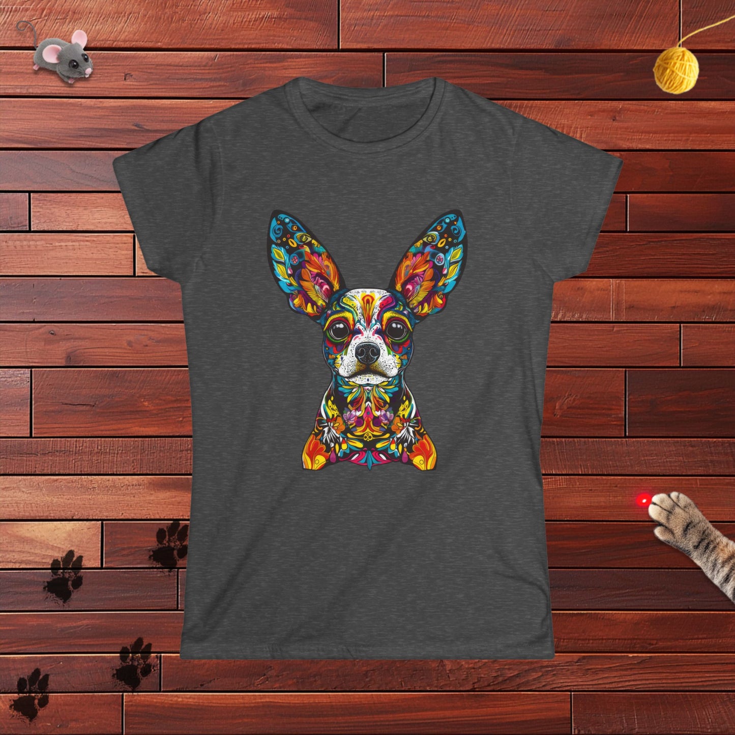 Dia De Muerte Doggo Ladies Tee