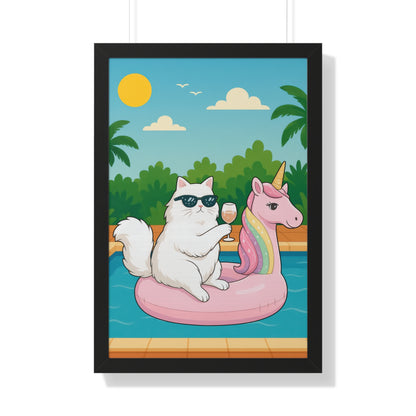 Meowmosa Vibes Framed Wall Art