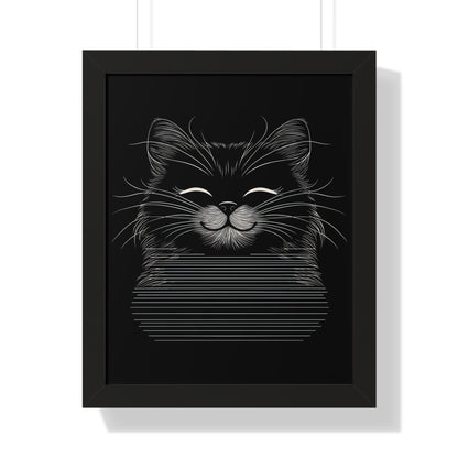 Smiling Cat Framed Wall Art