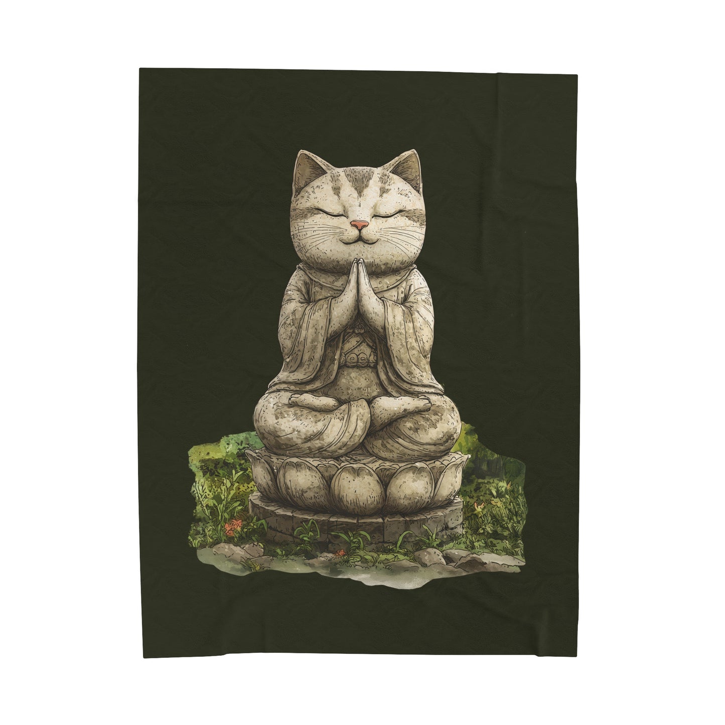 Purrfectly Zen Velveteen Plush Blanket