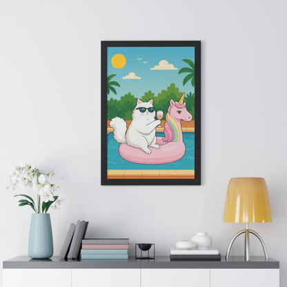 Meowmosa Vibes Framed Wall Art