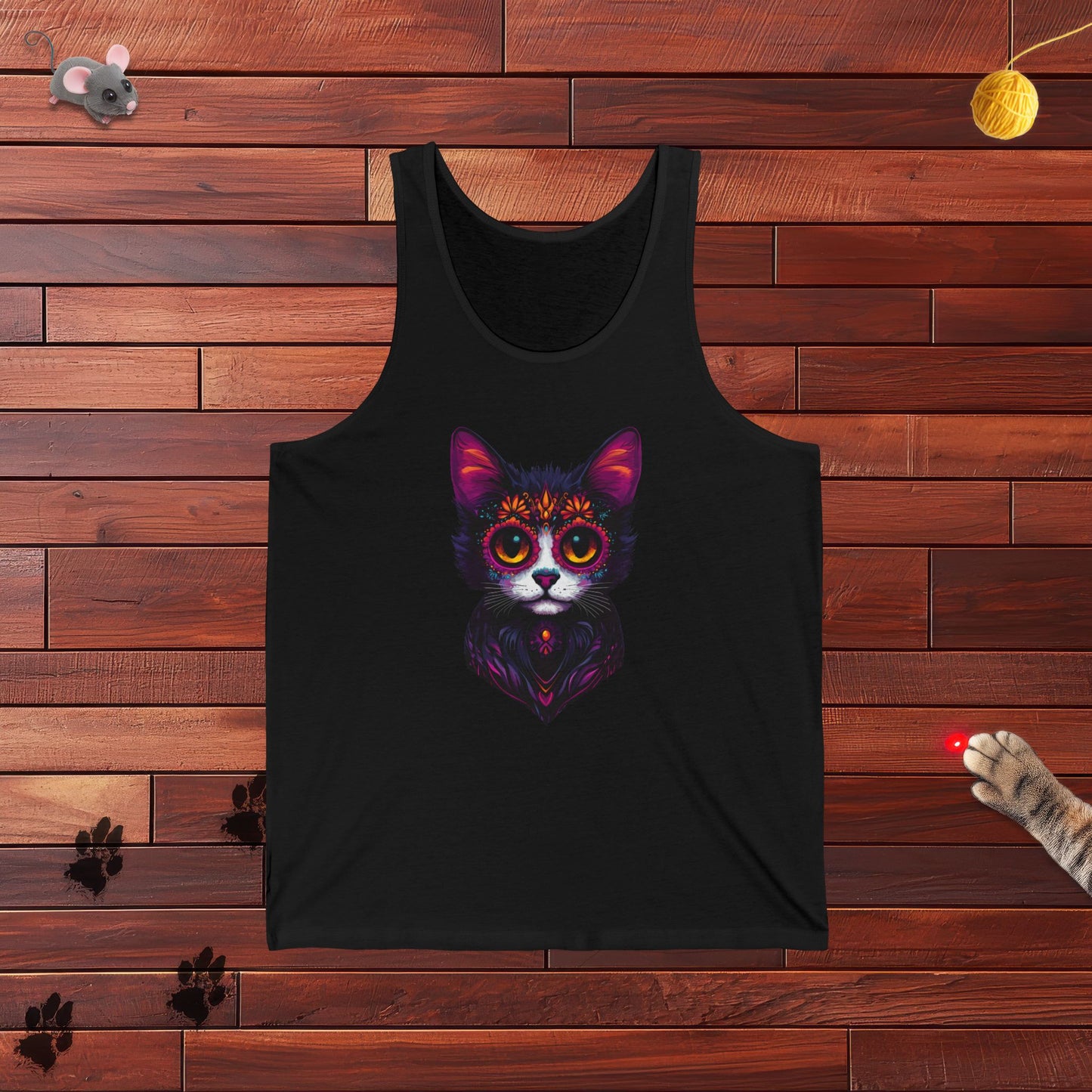 Dia De Muerte Gatito Mens Tank