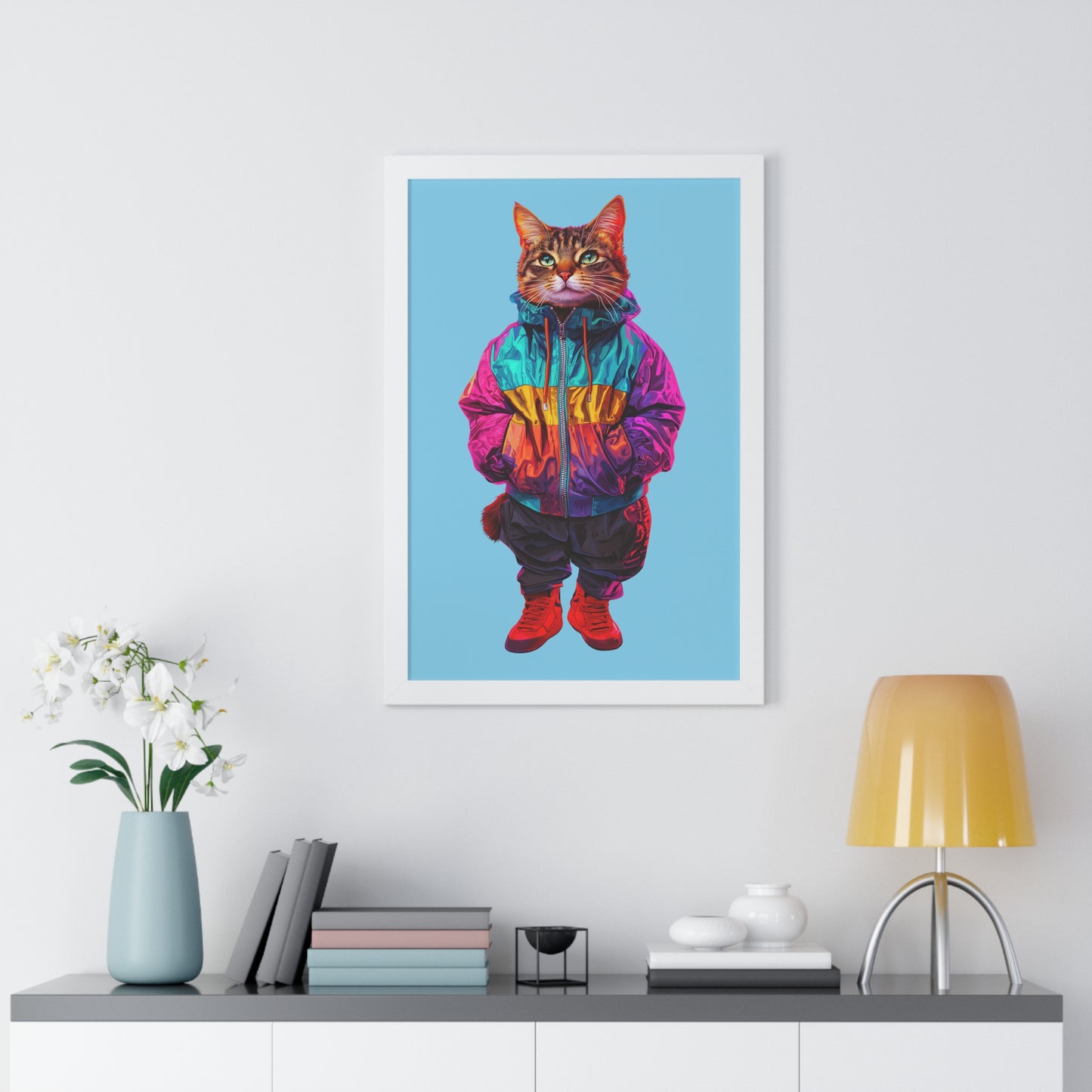 Swagger Cat Framed Wall Art