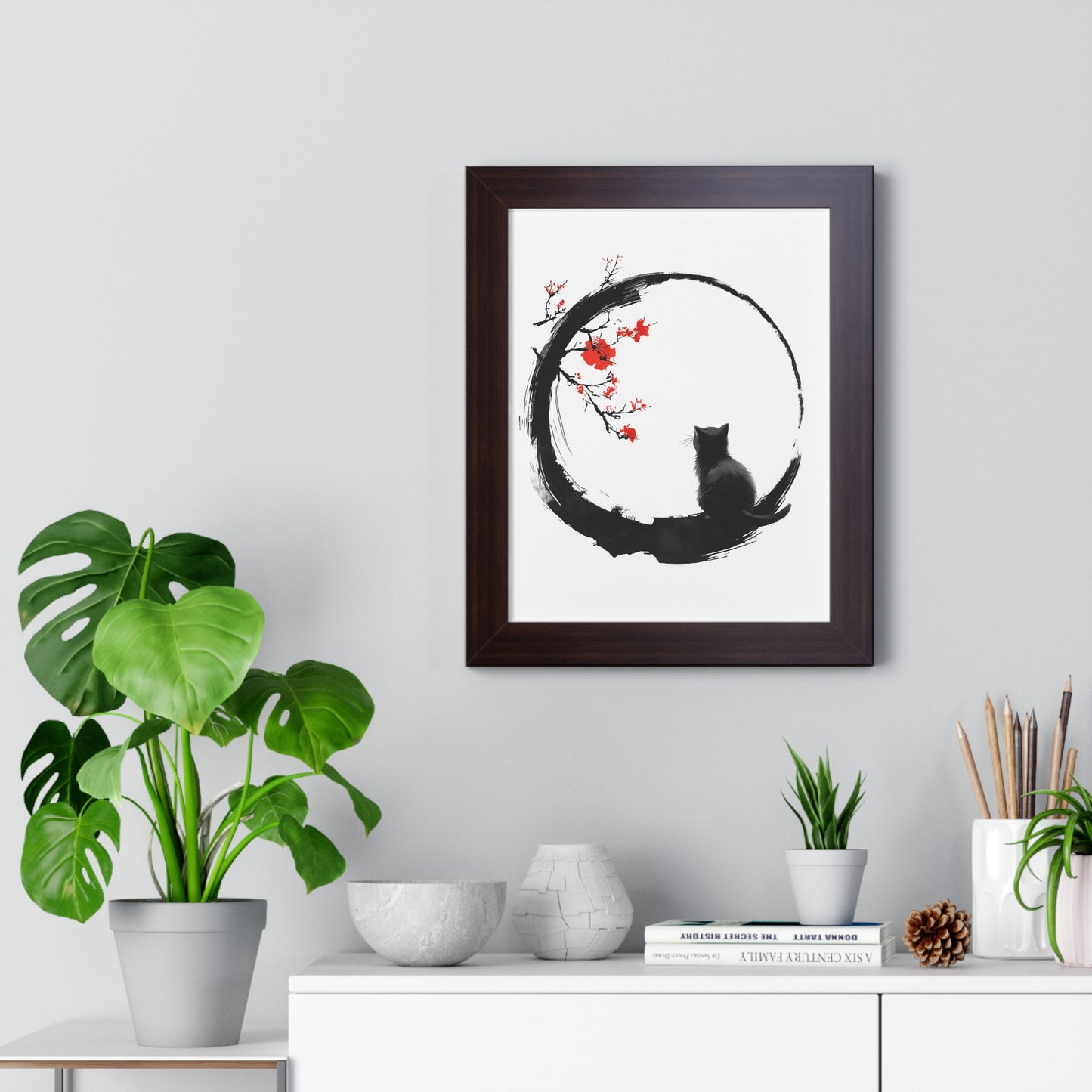 Zen Kitty Framed Wall Art