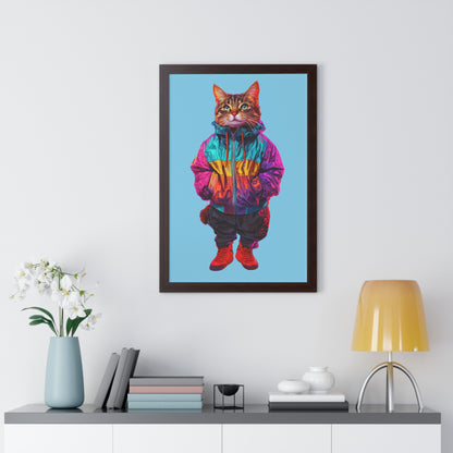 Swagger Cat Framed Wall Art