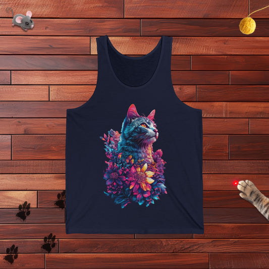 Floral Cat Tanktop