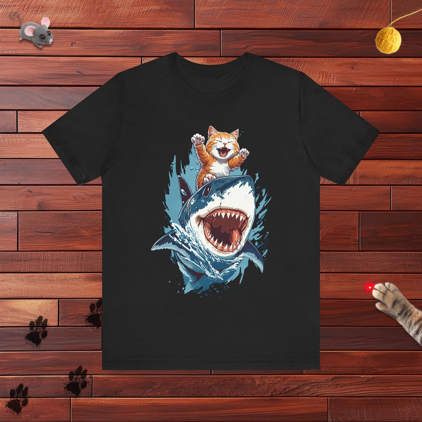 Shark Surfing Mens Tee