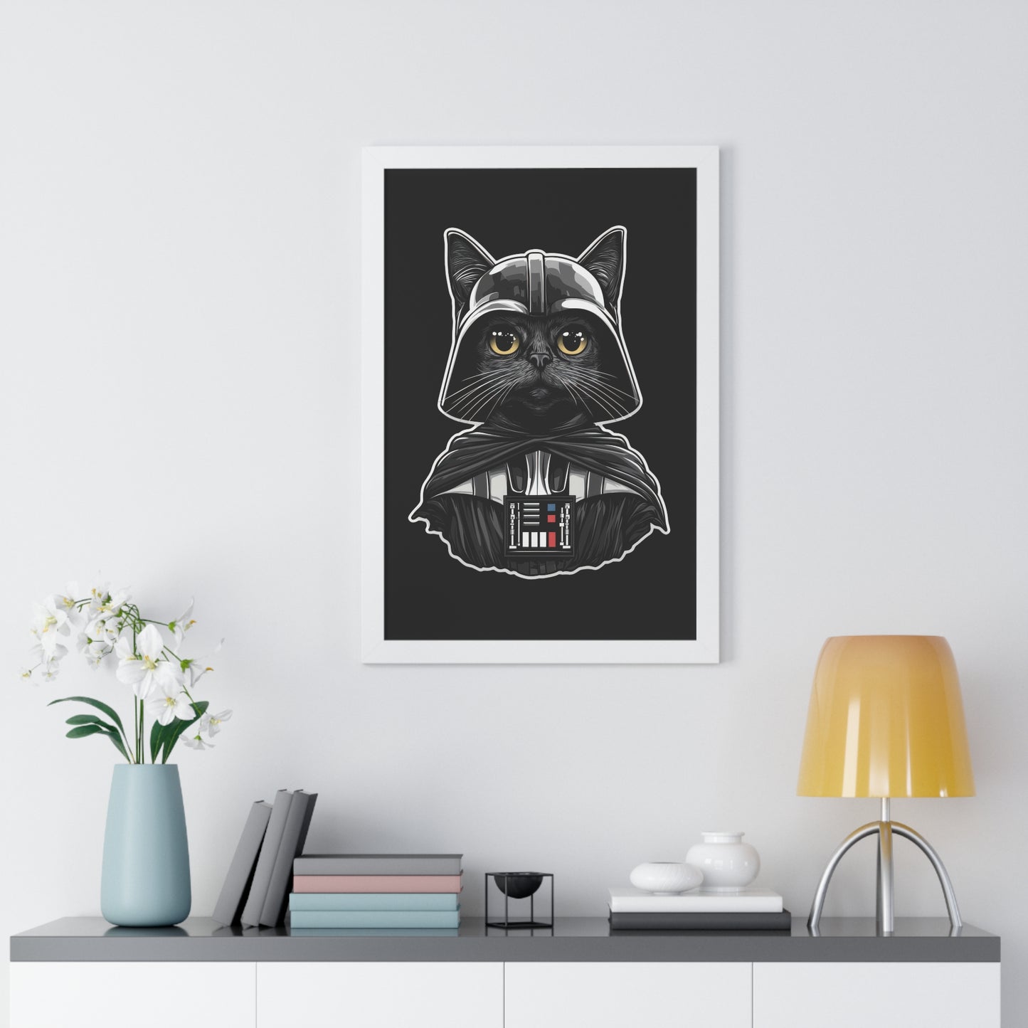 Darth Purrder Framed Wall Art