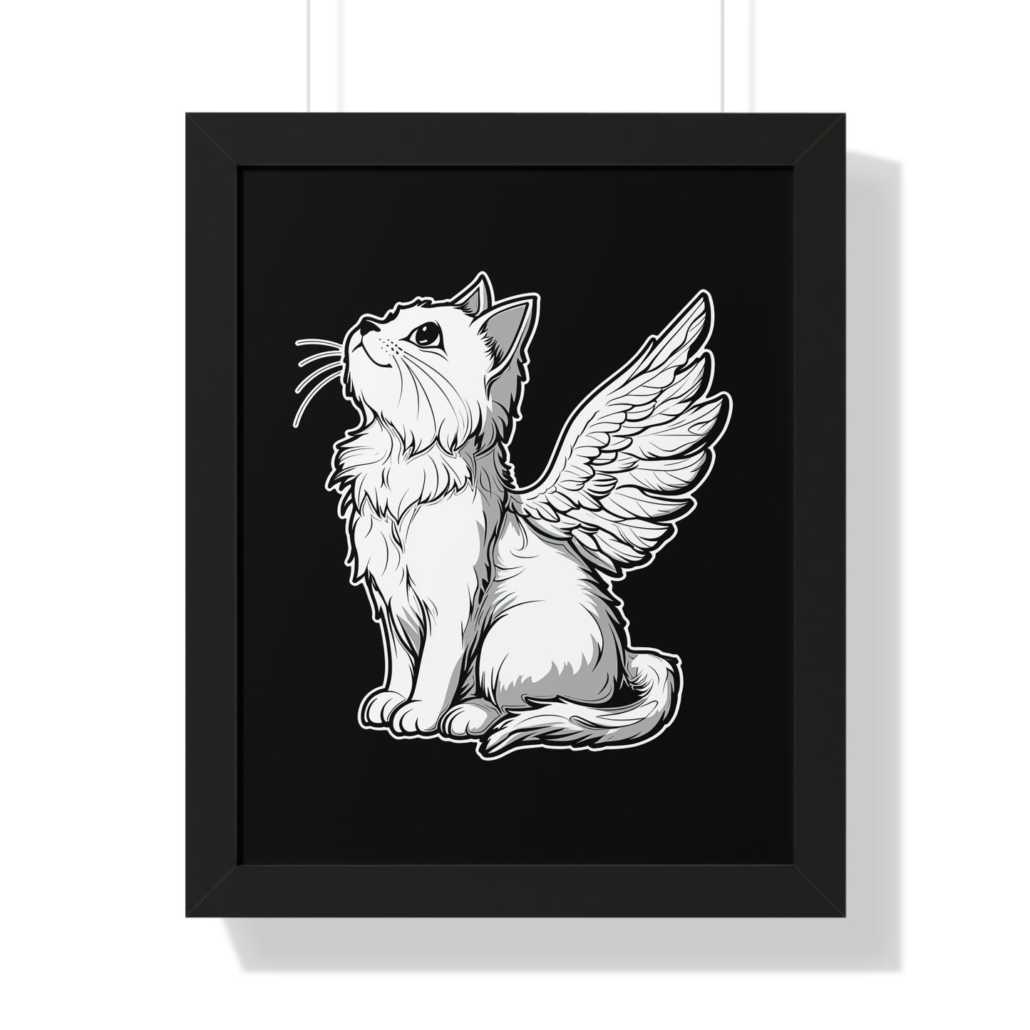 Angel Kitty Framed Wall Art