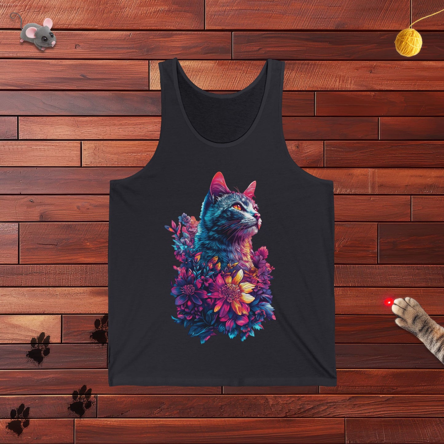 Floral Cat Tanktop