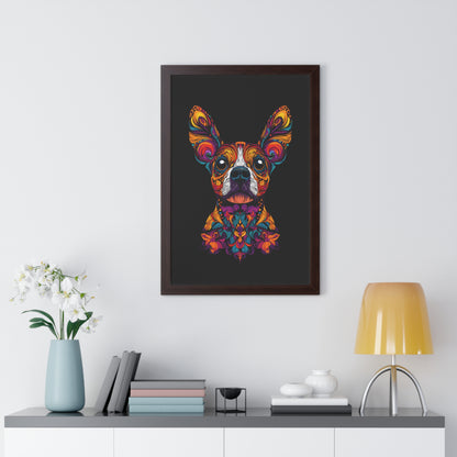 Dia De Muerte Frenchie Framed Wall Art