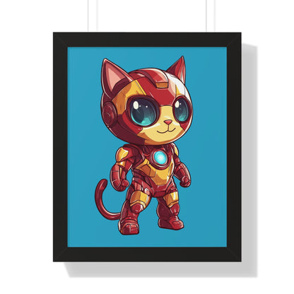 Iron Cat Framed Wall Art