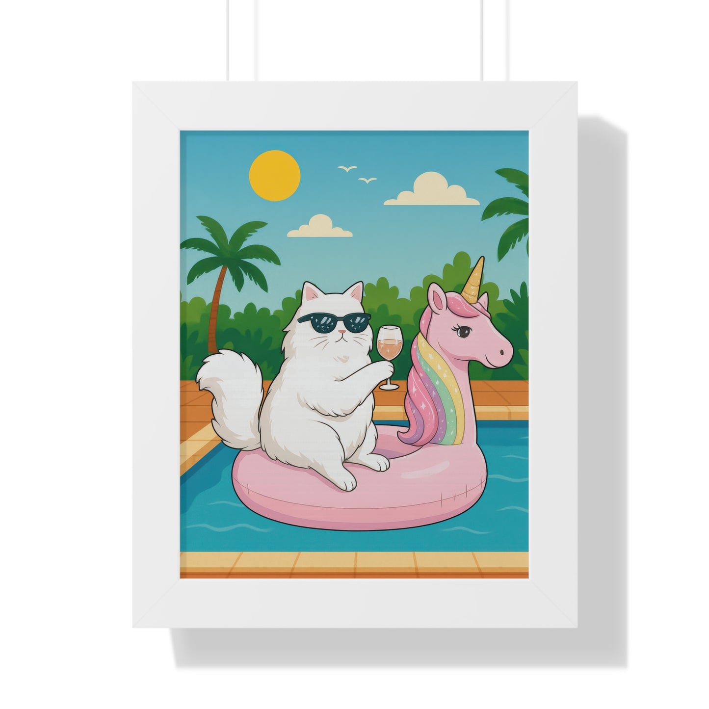 Meowmosa Vibes Framed Wall Art