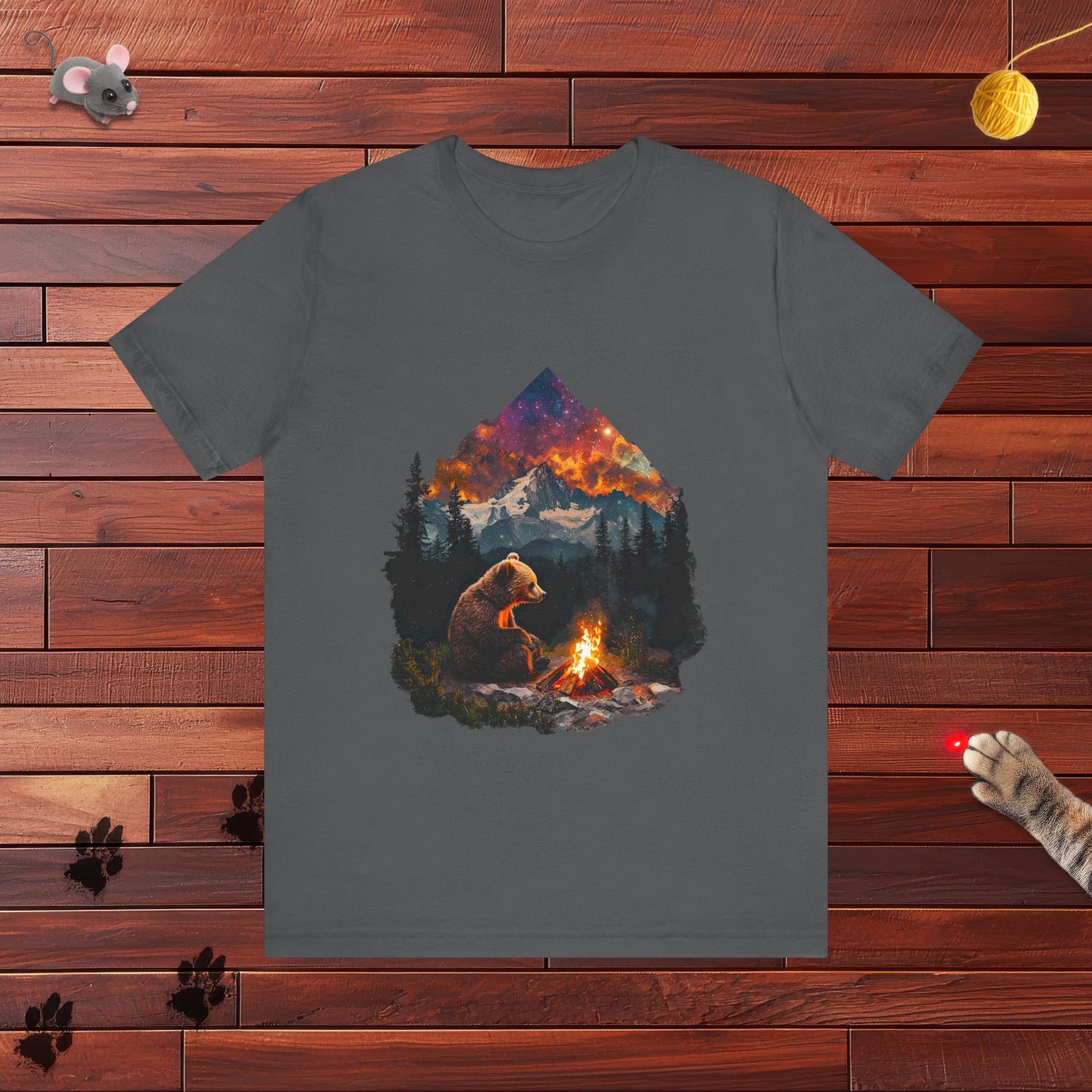 Camping Bear Mens Tee