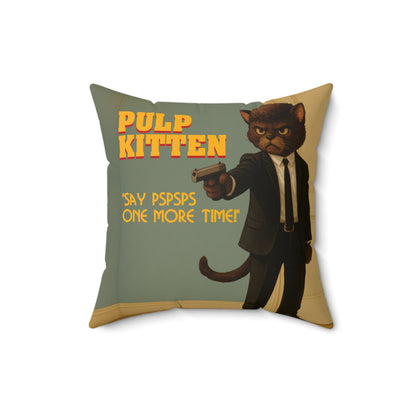 Pulp Kitten Throw Pillow