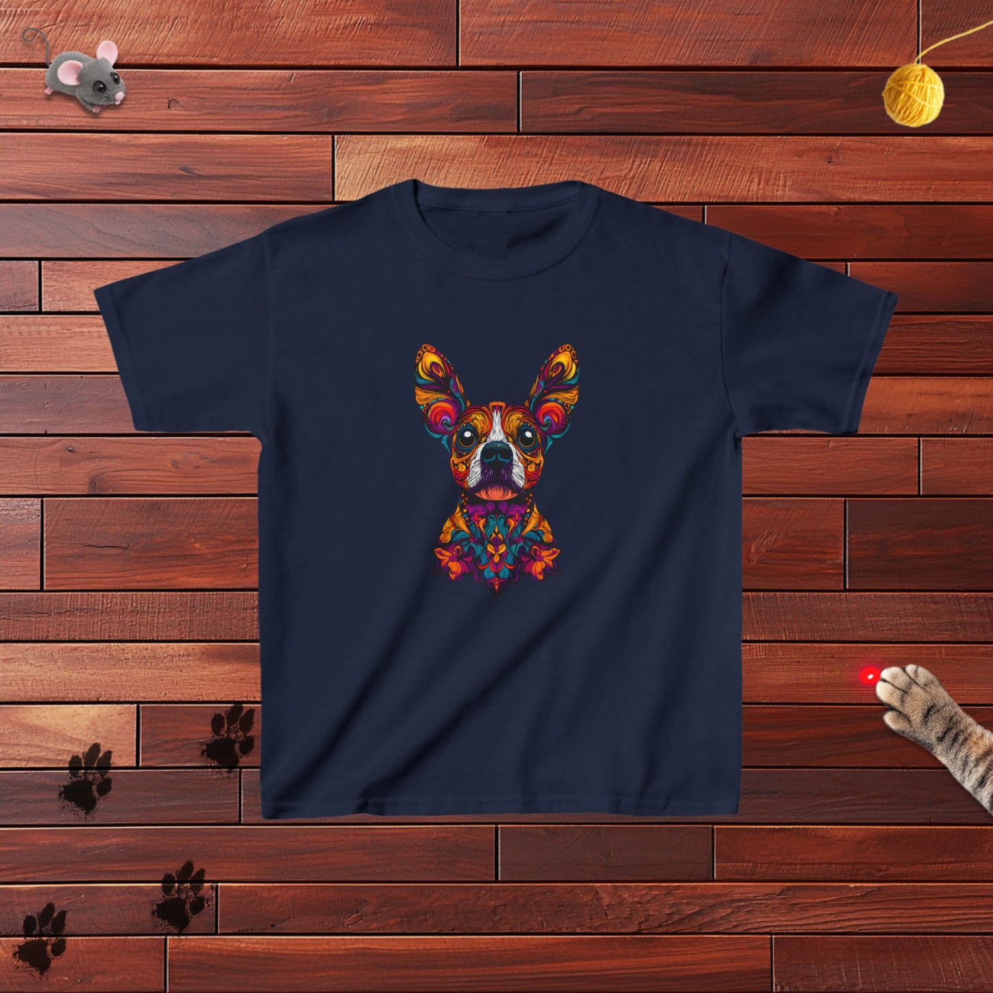 Dia De Muerte Frenchie Kids Tee