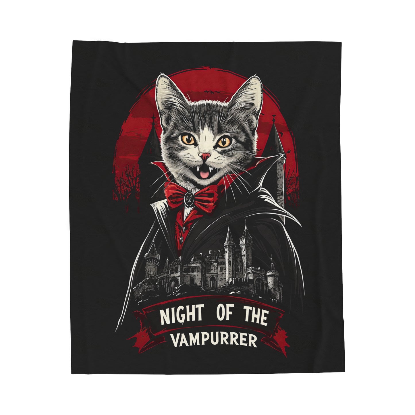 Night Of The Vampurrer Velveteen Plush Blanket