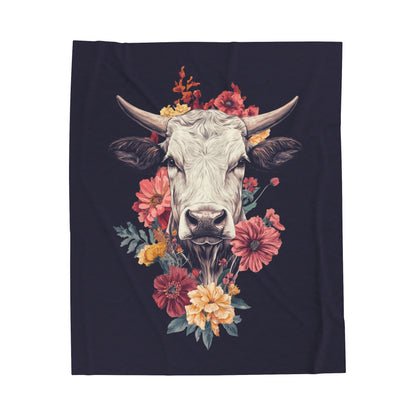 Moo Velveteen Plush Blanket