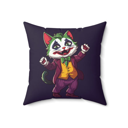 The Joker Cat Throw Pillow